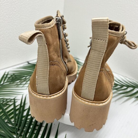 Dolce Vita Huey Hiker Whiskey Nubuck Leather Lace-Up Ankle Boots Size 6 - Picture 8 of 13